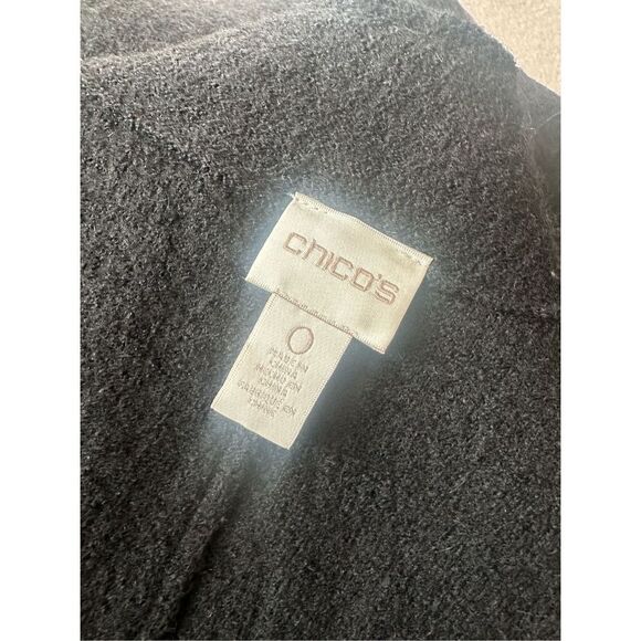 Chico’s Black 100% Boiled Wool Women’s Vest Snap Closure - Picture 11 of 13